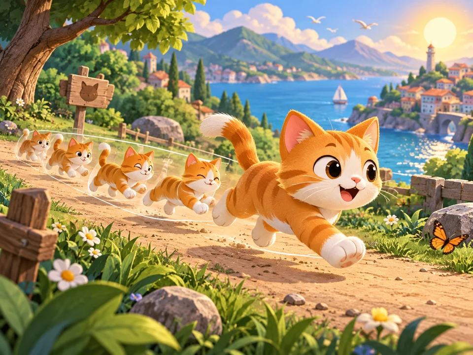 小猫跑步逐帧动画封面