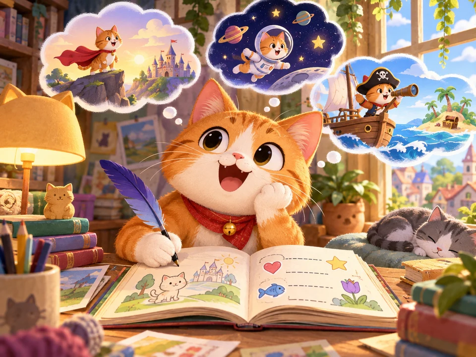 填词创作猫咪故事封面
