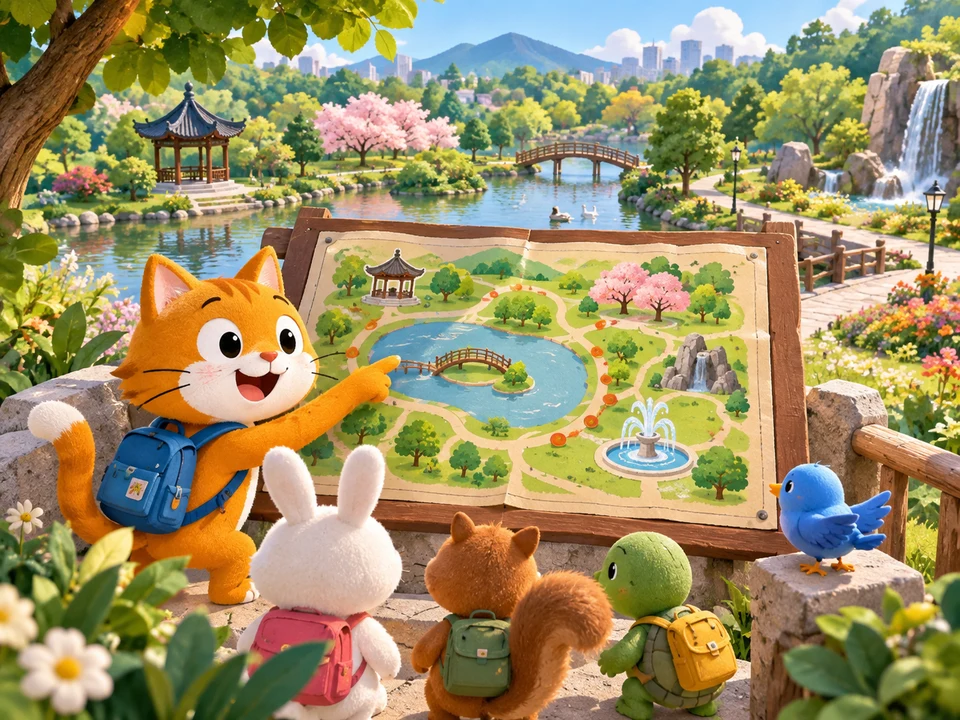 公园观景地图封面