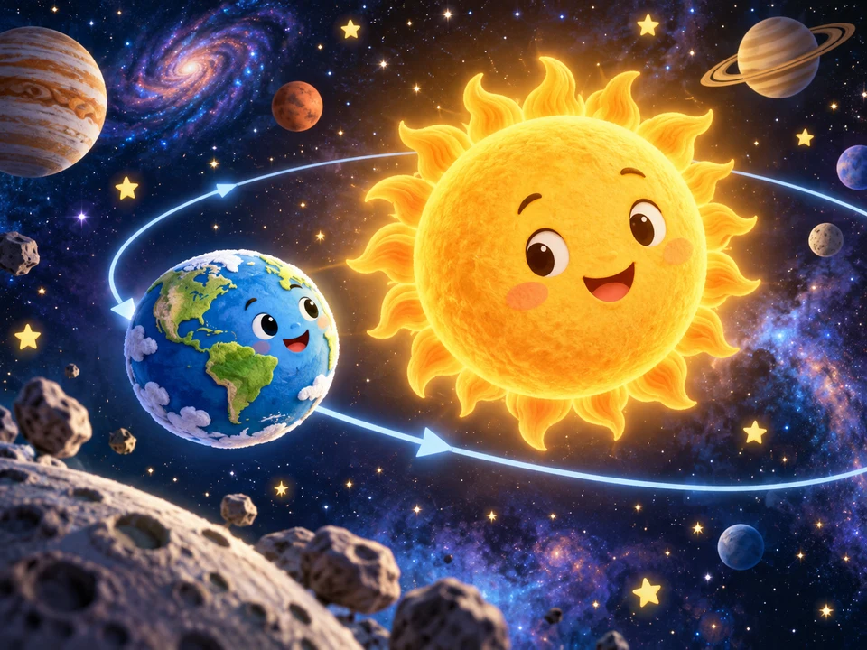 地球绕着太阳转封面